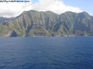 Navigation sur le côte de Na Pali - Kauai - Notre 12eme croisière Atlantis (à bord de l'Oceania Insigna)