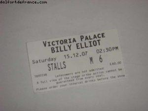 Billy Elliot - Théatre Victoria - Londres