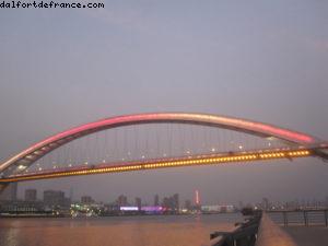Pont de la rivière Lupu la nuit - Exposition Universelle de Shanghai - Chine 