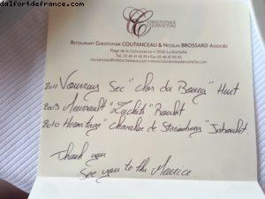 Restaurant Christopher Coutanceau et Nicolas Brossard - La rochelle - Notre 47eme croisière Atlantis (à bord du Celebrity Constellation)