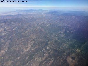 Survole de la Californie - AA270 HNL->LAX (août 2015)