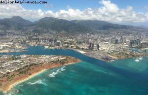 Flying over Cruise Ship Terminal - Honolulu