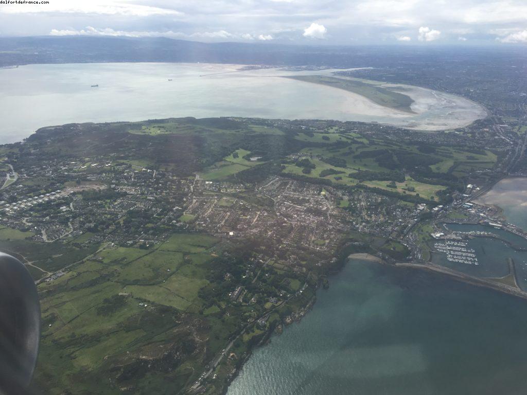 Flying over Dublin