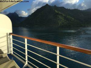 vue de notre balcon - Moorea - Notre 56eme croisière Atlantis (à bord de l'Oceania Marina)