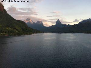 Coucher de soleil - Moorea - Notre 56eme croisière Atlantis (à bord de l'Oceania Marina)