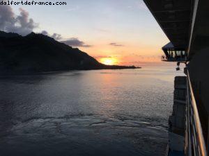 Coucher de soleil - Moorea - Notre 56eme croisière Atlantis (à bord de l'Oceania Marina)