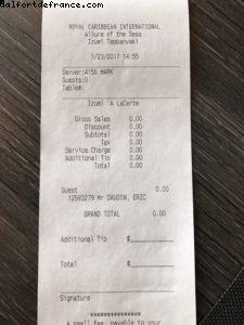 Izumi Restaurant Japonais - Notre 61eme croisière Atlantis (à bord de l'Allure of the Seas)