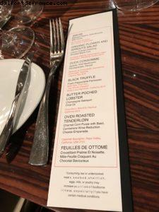 Dîner à la table du chef - Diamond Lounge - Notre 61eme croisière Atlantis (à bord de l'Allure of the Seas)