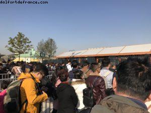 Big lines for security check - Shanghai Disneyland