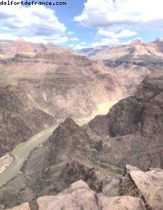 Plateau Point - au bord du Colorado (La rivière) -Randonnée sur la piste 'Bright Angel Trail' - Rive Sud - Grand Canyon Village