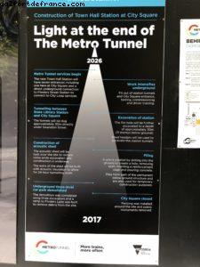 Métro Construction à front of the Westin - Melbourne - Notre 65eme croisière Atlantis (à bord du Noordam)