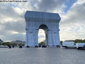 Arc de triomphe wrapped by Christo - Paris, France