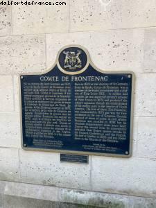 Plaque en hommage au Compte de Frontenac - Chateau de St Germain en Laye, France