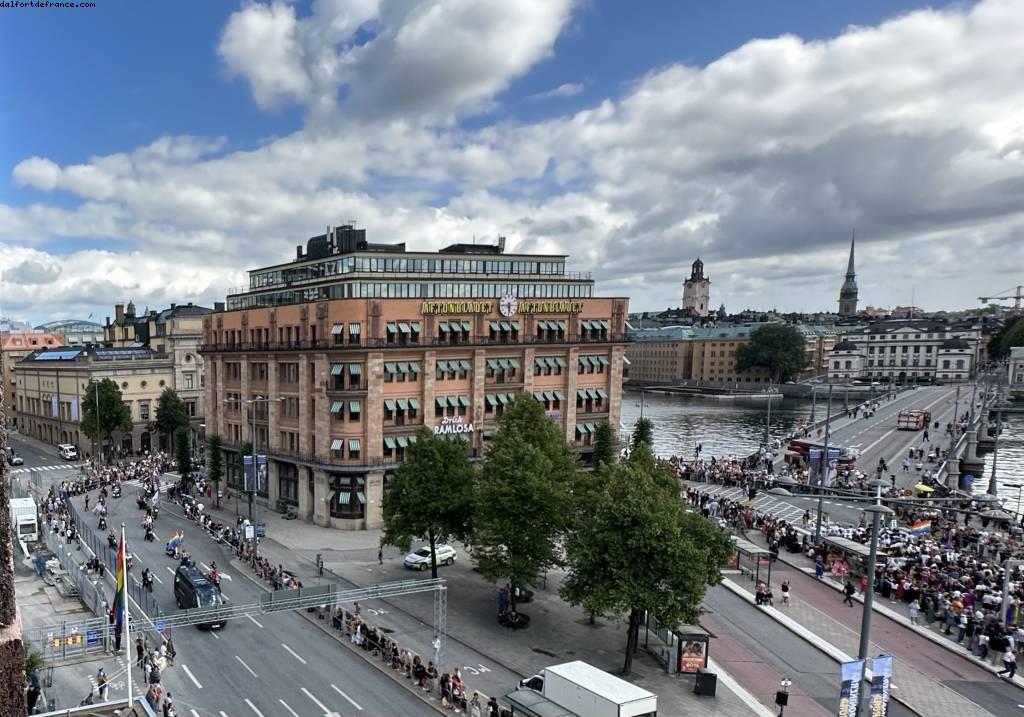 What a view ! View from our room - Gaypride - Stockholm, Sweden