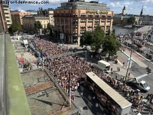 What a view ! View from our room - Gaypride - Stockholm, Sweden