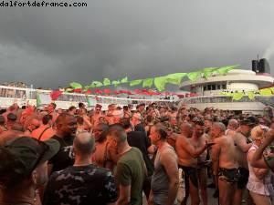 Dog tag tea dance - Resilient Lady - Atlantis Virgin Athens to Barcelona to London cruise