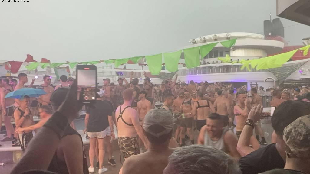 Dog tag tea dance - Resilient Lady - Atlantis Virgin Athens to Barcelona to London cruise